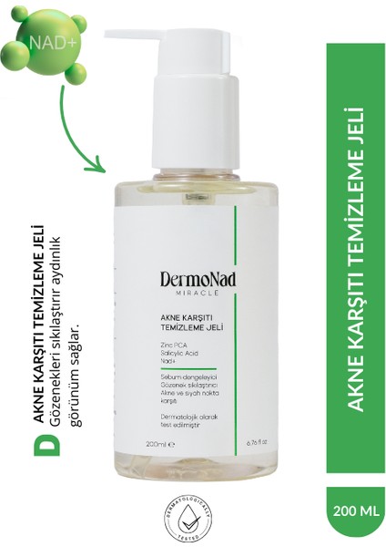 Akne Karşıtı Yüz Temizleme Jeli Siyah Nokta Karşıtı Sebum Dengeleyici Salicylic Asit