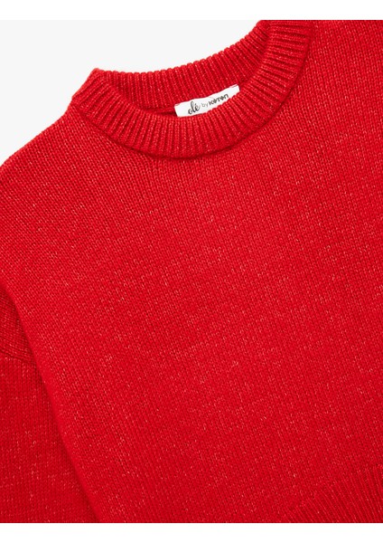 Uzun Kollu Bisiklet Yaka Asimetrik Kesim Triko Kazak modelleri