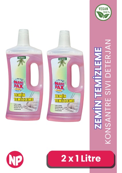 Zemin Temizleme Sıvı Deterjan Bahar Kokulu 2 x 1 Litre