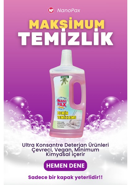 Zemin Temizleme Sıvı Deterjan Bahar Kokulu 2 x 1 Litre fiyatları