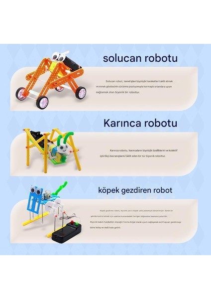 Altı Bir Arada Robot Seti Bilim Seti Paletli Robot El Yapımı Dıy Montaj Modeli Teknoloji Küçük Üretim (Yurt Dışından) indirimleri