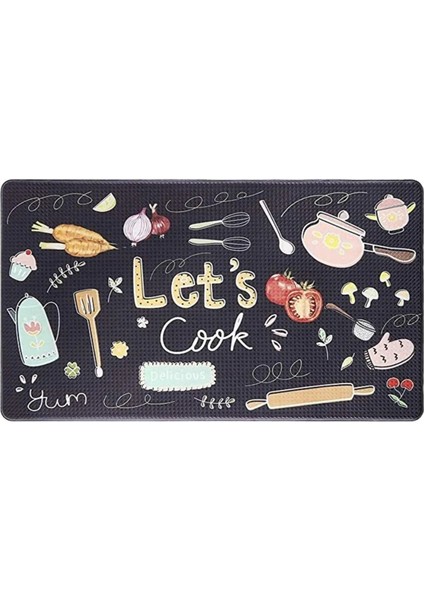 Dijital Kaymaz Yıkanabilir Modern Kıtchen Mutfak Halısı Antrasit Mutfak Halısı DC-5051 fiyatları