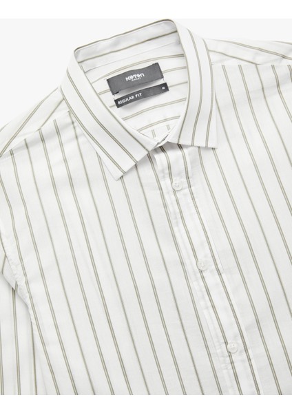 Regular Fit Uzun Kollu Klasik Yaka Pamuklu Poplin Gömlek modelleri