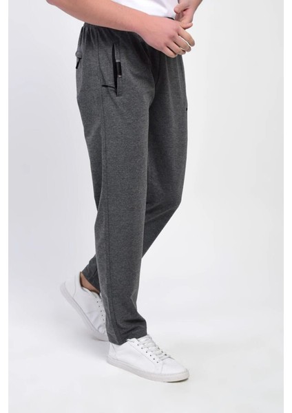 Erkek Antrasit Eşofman Altı Beli Lastikli Fermuarlı Cepli AS-101 modelleri
