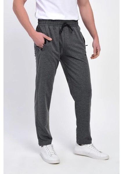 Erkek Antrasit Eşofman Altı Beli Lastikli Fermuarlı Cepli AS-101 fırsatları