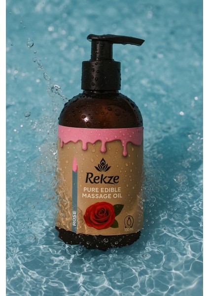 Gül Aromalı Yenilir Vücut Masaj Yağı 120 ml