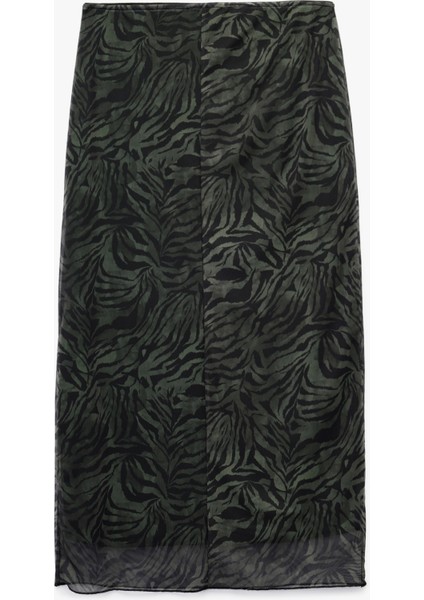 Tül Midi Kalem Leopar Etek fiyatları