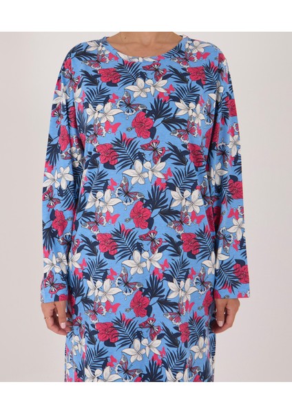 Uzun Kollu Pamuklu Süprem Kumaş Midi Boy Elbise modelleri