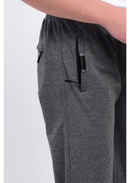 Erkek Antrasit Eşofman Altı Beli Lastikli Fermuarlı Cepli AS-101 indirimleri