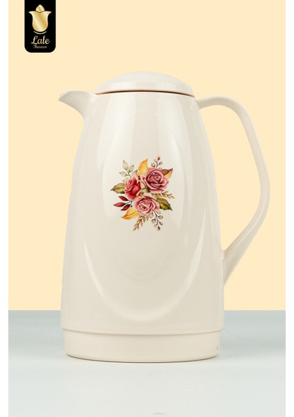 Cam Termos Galaxy Sakura 1 Lt Soğuk Sıcak Su ve Çay Termosu