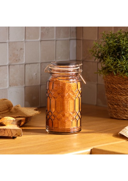 Storica Kilit Kapaklı Cam Kavanoz 1000 ml