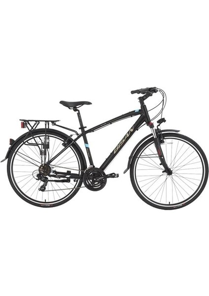 Trx 8100 Cıty Erkek Şehir Bisikleti 460CM V 28 Jant 21 Vites Mat Siyah Mavi