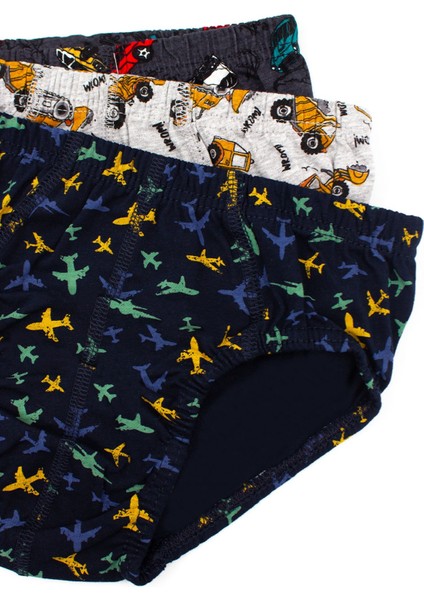 Erkek Çocuk Külot 3'lü Baskılı (%100 Pamuk) indirimleri