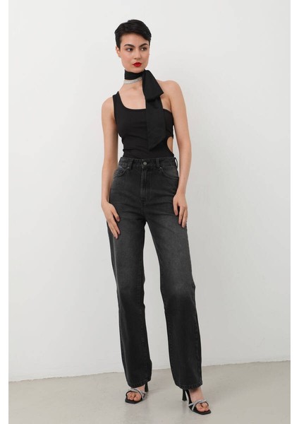 Kadın Siyah Palazzo Jean Pantolon modelleri