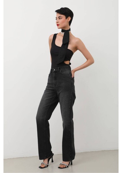 Kadın Siyah Palazzo Jean Pantolon indirimleri