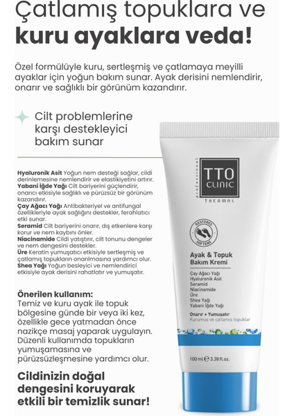 Tto Clınıc Ayak & Topuk Bakım Kremi 100 ml fırsatları