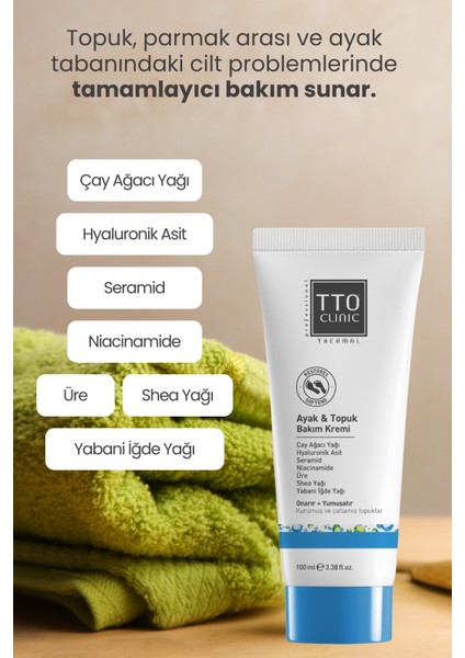 Tto Clınıc Ayak & Topuk Bakım Kremi 100 ml indirimleri