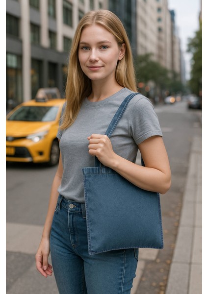 Kot Görünümlü Bez Omuz Çantası