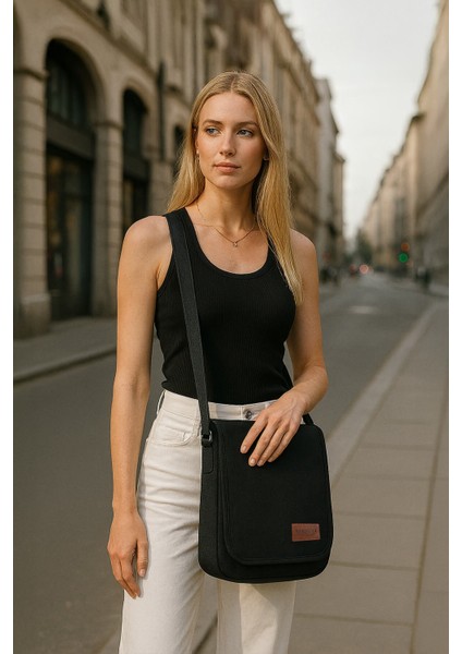 Kanvas Ayarlanabilir Askılı Omuz Çantası