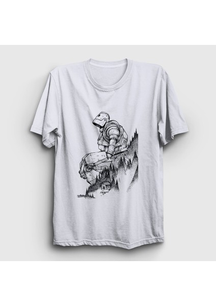 Unisex Beyaz Hill Iron Giant T-Shirt