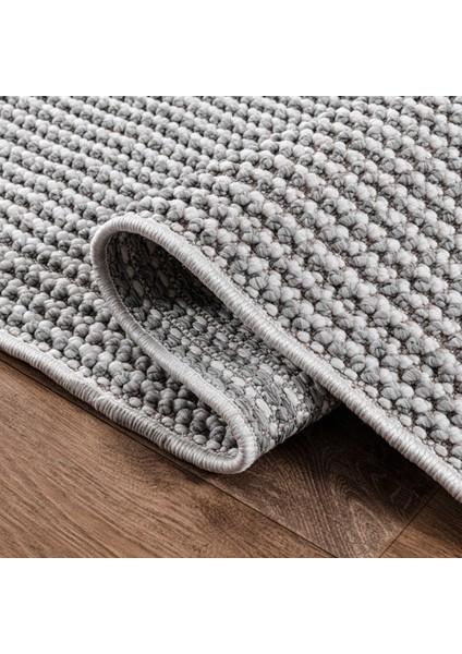 S256 Gri-Beyaz Bukle Halı – Saraz Buklem Koleksiyonu Salon Halısı, Mutfak Halısı, Antre Hol Halısı