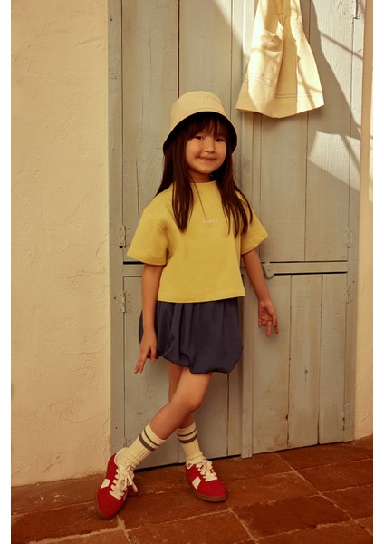 Indigo Pamuk Mini Balon Etek