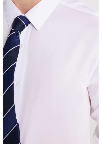 Slim Fit Beyaz Non-Iron %100 Pamuk Doğa Dostu Ekoteks Belgeli Ütü Gerektirmez Gömlek modelleri