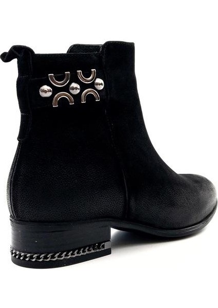 Kadın Hakiki Deri Kısa Topuklu Bot 2152712K - Siyah - 36 modelleri