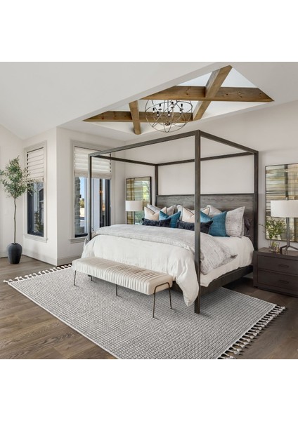 S256 Gri-Beyaz Bukle Halı – Saraz Buklem Koleksiyonu Salon Halısı, Mutfak Halısı, Antre Hol Halısı