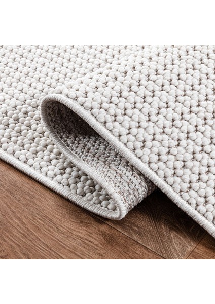 S256 Beyaz Bukle Halı – Saraz Buklem Koleksiyonu Salon Halısı, Mutfak Halısı, Antre Hol Halısı