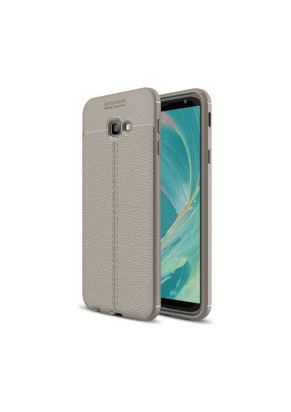 Samsung Galaxy J4 Plus Kılıf Deri Görünümlü Deriko Premium Silikon Kapak