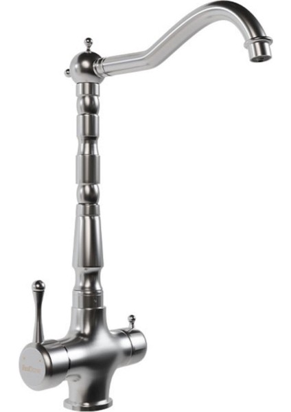 Ares Rustik Arıtmalı Krom Mutfak Eviye Bataryası