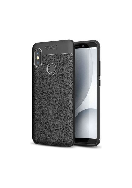 Redmi Note 5 Pro Kılıf Deri Görünümlü Deriko Premium Silikon Kapak