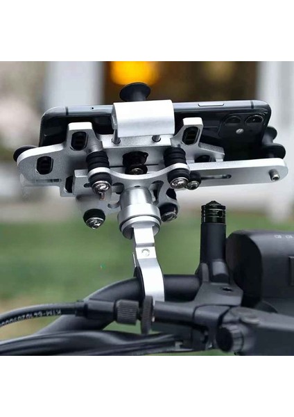 Metal 360° Dönen Amortisörlü Motosiklet & Bisiklet Telefon Tutucu – Titreşim Önleyici, Şok Emici, Ayarlanabilir fiyatları