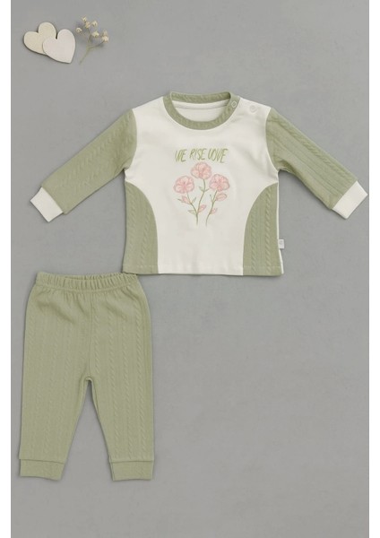 Çiçek Desenli Pamuklu Pijama Takımı