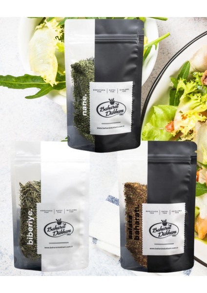 Taze Esinti 3’lüsü – (Nane, Biberiye, Salata Baharatı)