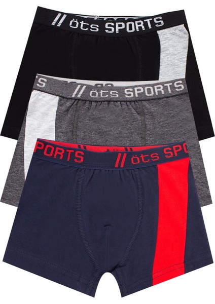 Erkek Çocuk Boxer 3'lü (%96 Pamuk - %4 Elastan)