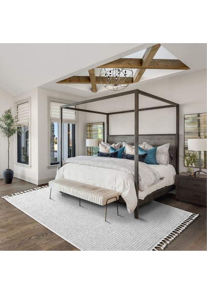 S256 Beyaz Bukle Halı – Saraz Buklem Koleksiyonu Salon Halısı, Mutfak Halısı, Antre Hol Halısı indirimleri