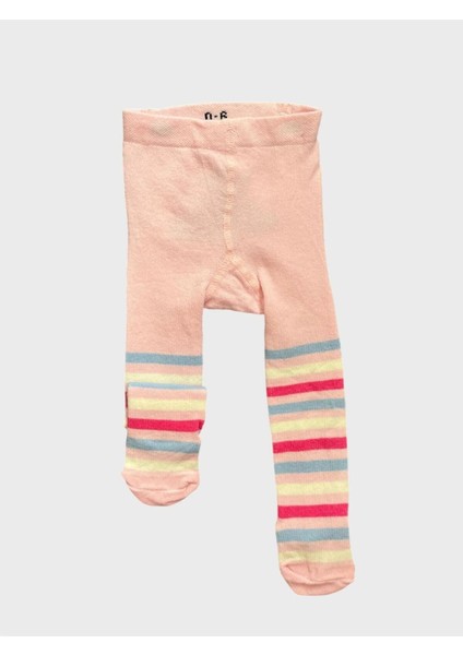 Kız Çocuk Pamuklu Yıkanmış Poposu Mini Queen Taç Desenli Çizgili Külotlu Çorap fırsatları