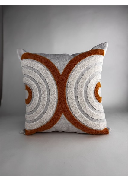 Makine Nakışlı Punch Desenli Kırlent Kılıfı PUN02– 43X43 cm