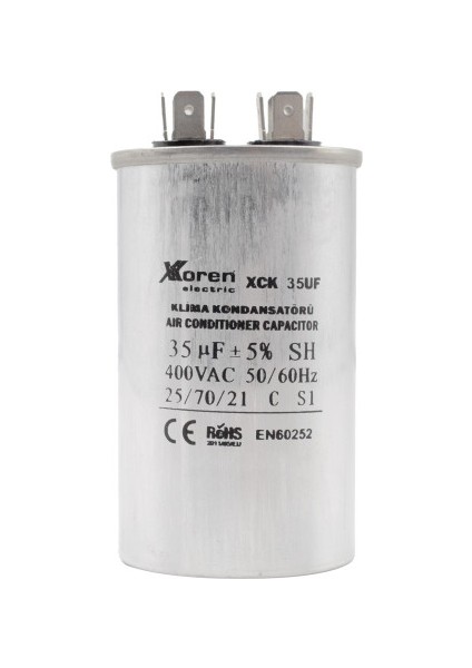 35 Uf / 50X85 / 400V / 4+4 Pinli / Klima Kondansatörü