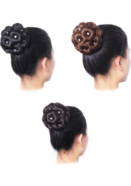 Taşlı Topuz Toka - Siyah modelleri