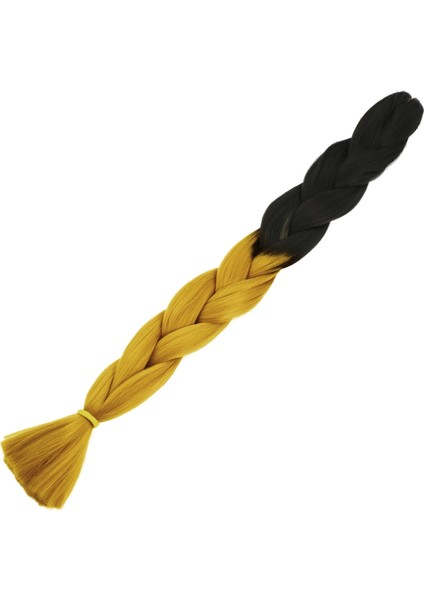 Afrika Örgülük Sentetik Ombreli Saç 100 gr - Siyah - Koyu Karamel