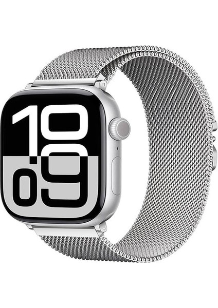 Apple Watch Ultra 10 9 8 7 6 5 4 Se 44 45 46 49MM Uyumlu Kilit Mekanizmalı Metal Hasır Kordon Kayış modelleri