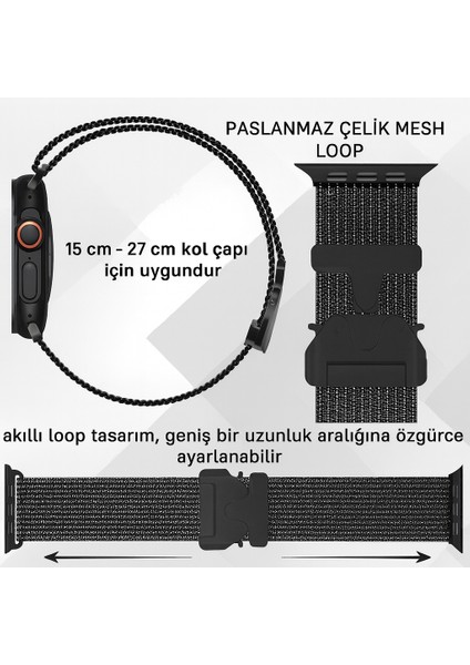 Apple Watch Ultra 10 9 8 7 6 5 4 Se 44 45 46 49MM Uyumlu Kilit Mekanizmalı Metal Hasır Kordon Kayış fırsatları