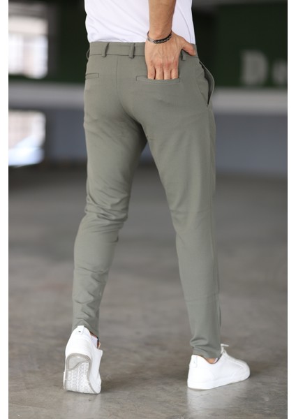 Erkek Zeytin Yeşili Renk Italyan Kesim Slimfit Kumaş Pantolon fiyatları