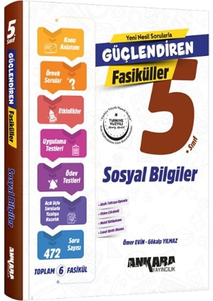 Ankara 2026 5. Sınıf Sosyal Bilgiler Güçlendiren Fasikül Seti Yeni Müfredata Uygun