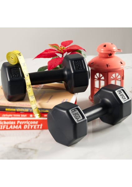 Siyah 3'lü Dambıl Seti, 1-2-3 Kg, Sağlam ve Şık Spor Ekipmanı modelleri