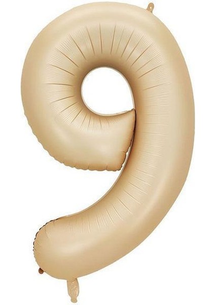 9 Rakamı Karamel Folyo Balon 34 Inch 86 cm