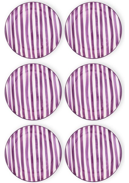 Joy Servis Tabağı 6lı Set Mor 26 cm